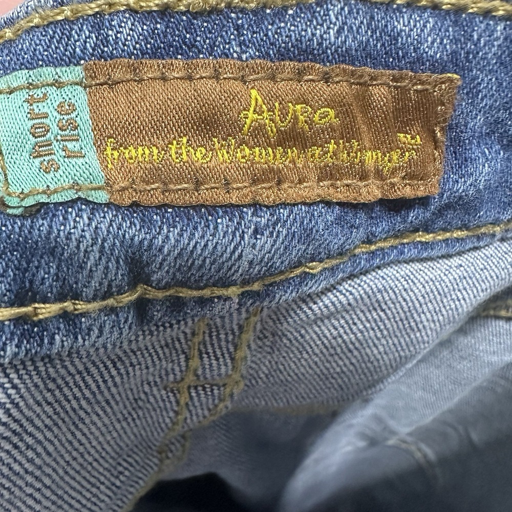 Aura Wrangler Womens Short Rise Blue‎ Jeans Size 12P Tall Western Ranch Rodeo - Picture 9 of 10